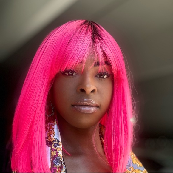 Vibrant Pink Hair Wig - Picture 1 of 3